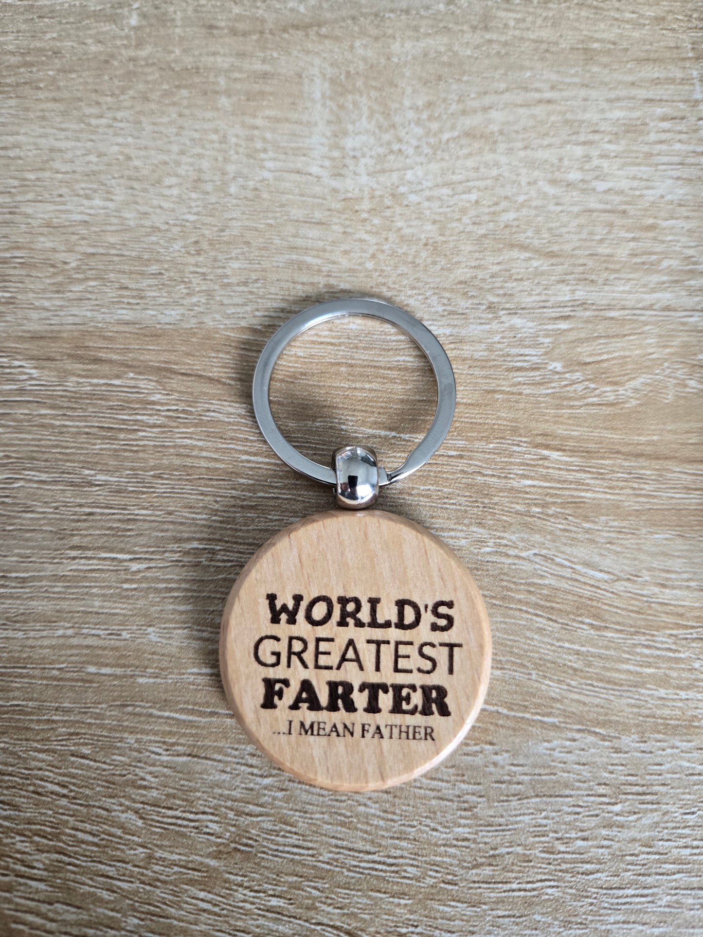 Engraved wood Keychain for Dad