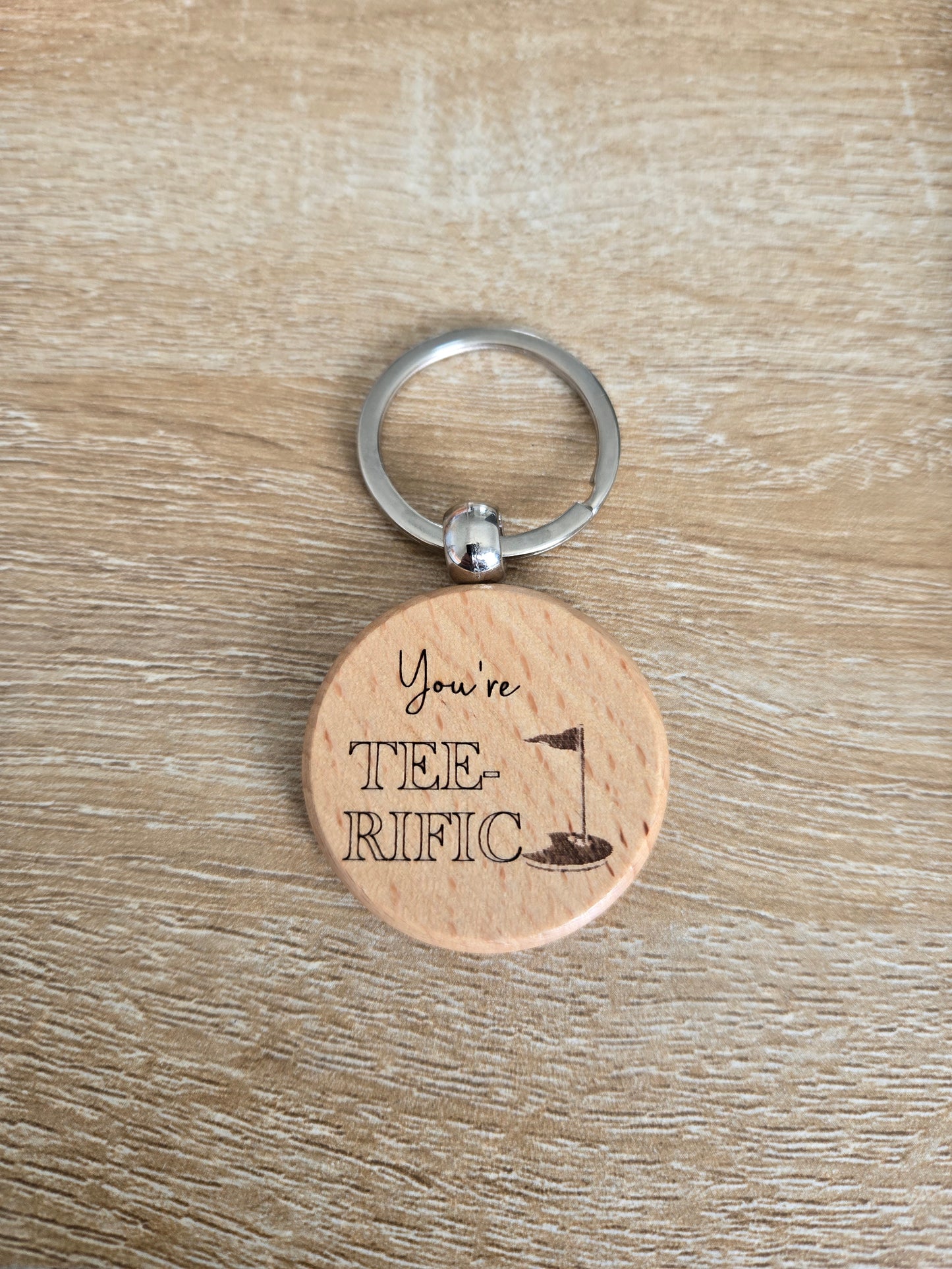Engraved wood Keychain for Dad