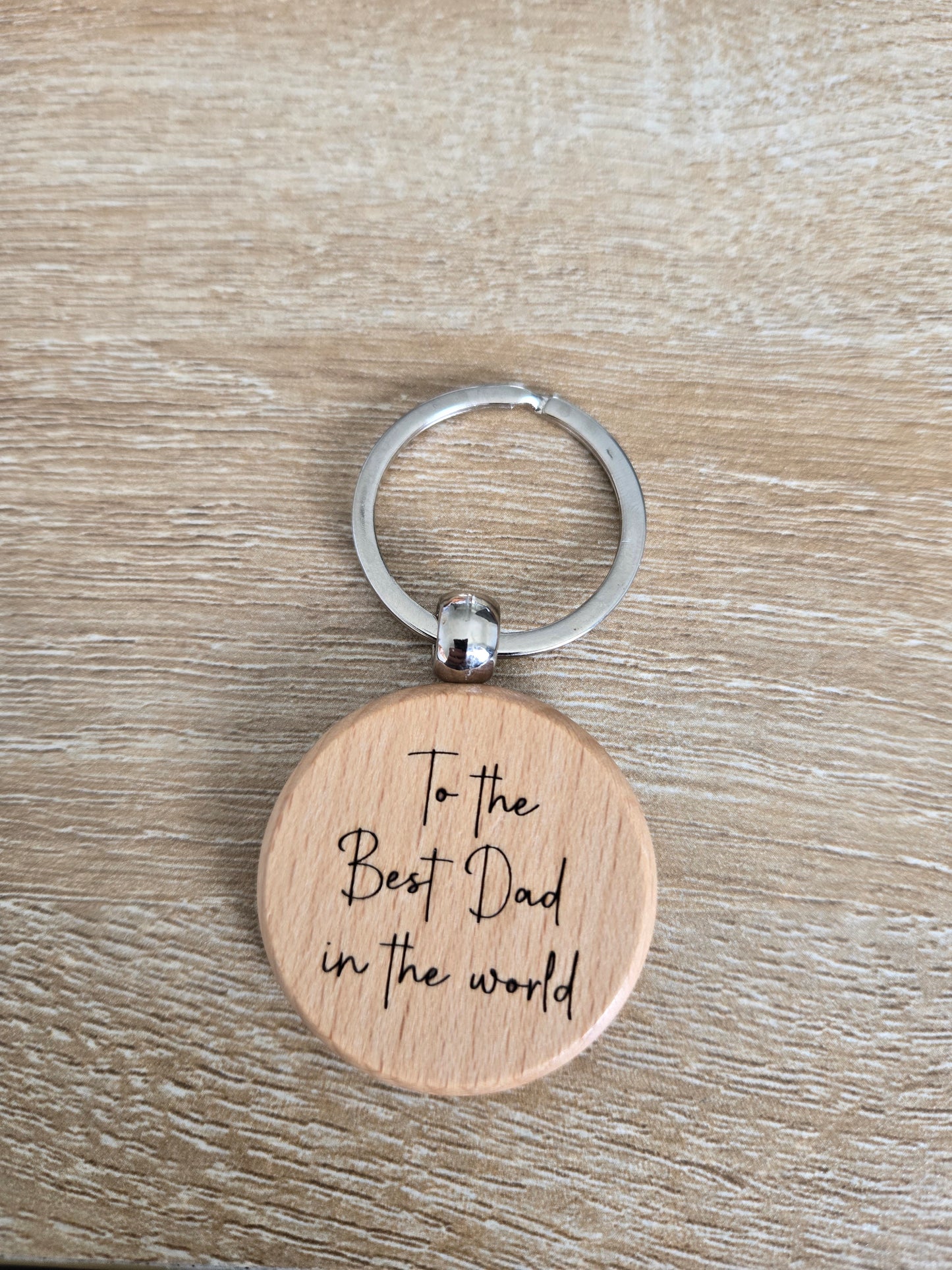 Engraved wood Keychain for Dad