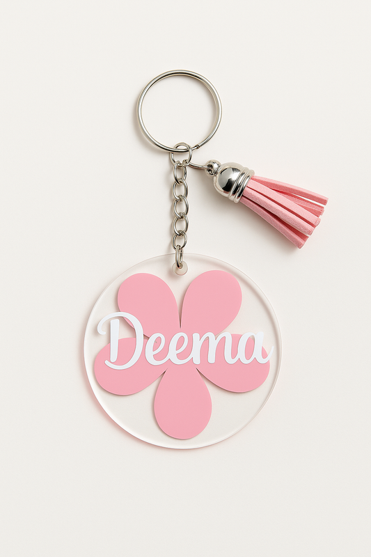 Floral Customised Keychain