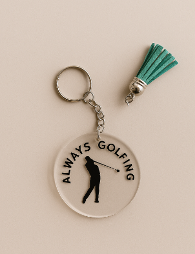 Golfer keychain